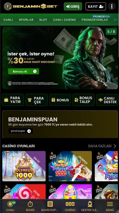 BenjaminsBet mobil giriş adresi